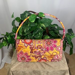 Vera Bradley Floral Print Multi Color Clutch Shoulder Bag